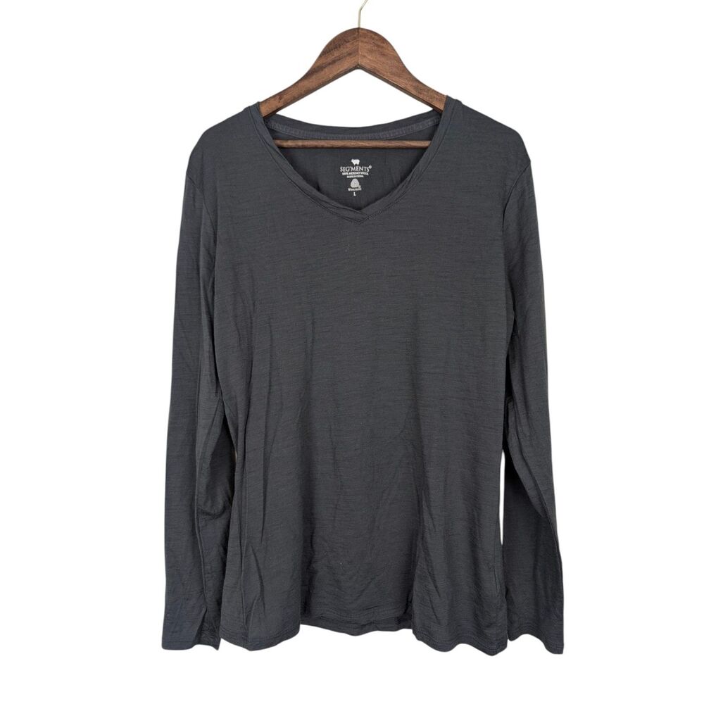 Solid Gray Long Sleeve Tee - image 1